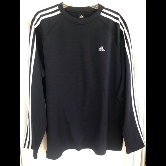 ADIDAS | Navy Blue 3 stripes Long Sleeve Shirt ADIDAS | Navy Blue 3 stripes Long Sleeve Shirt